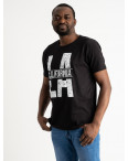 2711 черная футболка батальная мужская с принтом (4 ед. размеры: 2XL.3XL.4XL.5XL): артикул 1118892