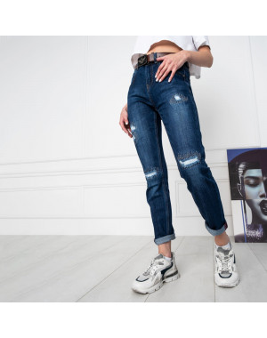 7032 OK&OK джинсы женские синие стрейчевые (6 ед. размеры: 25.26.27.28.29.30)