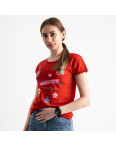 2579-3 красная футболка женская с принтом (3 ед. размеры: S.M.L): артикул 1119192