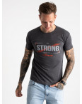 2612-16 темно-серая футболка мужская с принтом (4 ед. размеры: M.L.XL.2XL): артикул 1120969