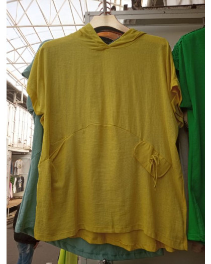 35651-8* желтая женская футболка (лён, 4 ед. размеры батал: 3XL. 4XL. 5XL. 6XL) выдача на следующий день Футболка