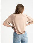 14440-3 Mishely бежевая футболка женская в стиле oversize  (4 ед. размеры: S.M.L.XL): артикул 1122110