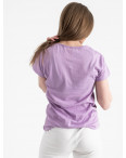 2516-7 Akkaya лиловая футболка женская с принтом стрейчевая (4 ед. размеры: S.M.L.XL): артикул 1119727
