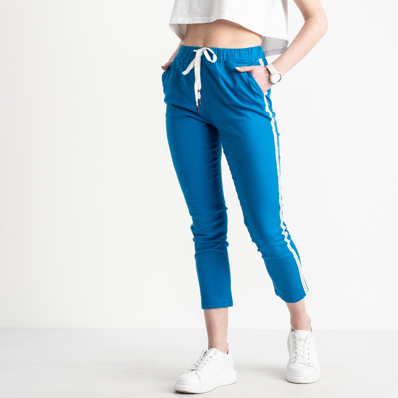 0205-8 Yimeite синие брюки женские стрейчевые (6 ед. размеры: 25.26.27.28.29.30)