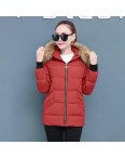 6937-3 куртка красная женская на синтепоне (6 ед. размеры: M.L.2XL/2.3XL.4XL): артикул 1125590