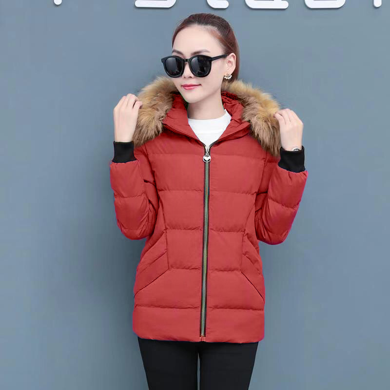 6937-3 куртка красная женская на синтепоне (6 ед. размеры: M.L.2XL/2.3XL.4XL)