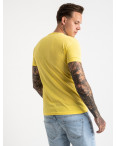 2625-6 желтая футболка мужская с принтом (4 ед. размеры: M.L.XL.2XL): артикул 1121081
