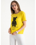 2021-6 футболка желтая женская с принтом (5 ед. размеры: 42.44.46.48.50)  : артикул 1122192