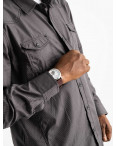 1922 Bertigo серая рубашка мужская в полоску (5 ед. размеры: S.M.L.XL.2XL): артикул 1119337