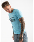 2617-13 голубая  футболка мужская с принтом (4 ед. размеры: M.L.XL.2XL): артикул 1121036