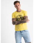 2628-6 желтая футболка мужская с принтом (4 ед. размеры: M.L.XL.2XL): артикул 1121098
