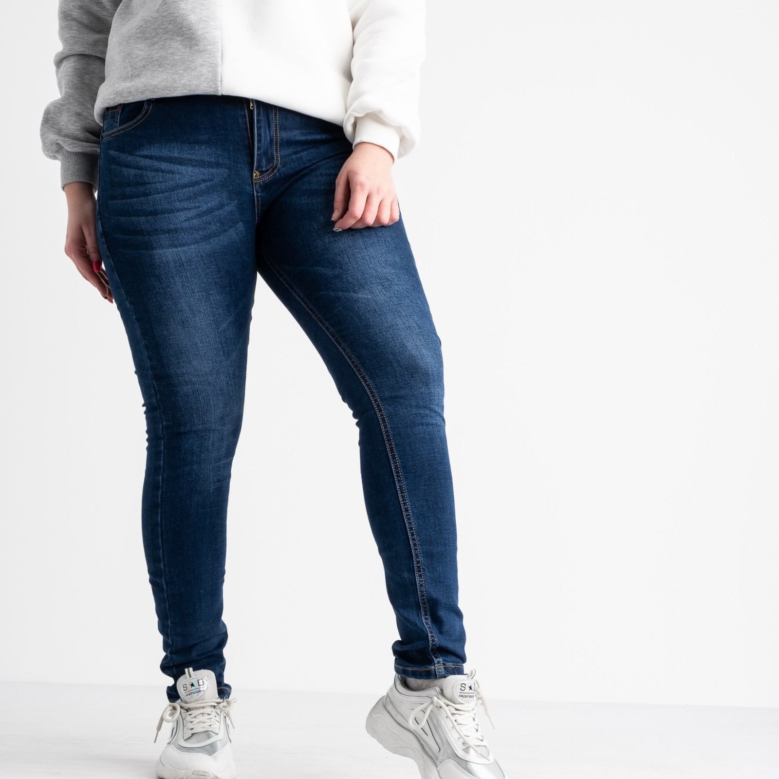 0803 Fashion jeans джинсы батальные женские синие стрейчевые (6 ед. размеры: 30.31.32.33.34.36)