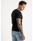 2619-1 черная футболка мужская с принтом (4 ед. размеры: M.L.XL.2XL): артикул 1121048