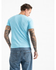 2604-13 светло-голубая футболка мужская с принтом (4 ед. размеры: M.L.XL.2XL): артикул 1120914