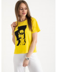 2022-6 футболка желтая женская с принтом (5 ед. размеры: 42.44.46.48.50) : артикул 1122190