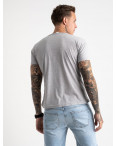 2619-5 светло-серая футболка мужская с принтом (4 ед. размеры: M.L.XL.2XL): артикул 1121044