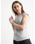 2590-5 Geso серая футболка женская с принтом (4 ед. размеры: S.M.L.XL): артикул 1119252