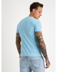 2622-13 светло-голубая футболка мужская с принтом (4 ед. размеры: M.L.XL.2XL): артикул 1121070