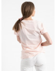 2516-2 Akkaya розовая футболка женская с принтом стрейчевая (4 ед. размеры: S.M.L.XL): артикул 1119726