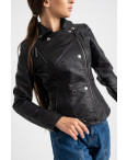 2001 куртка-косуха черная женская из кожзама (5 ед. размеры: S.M.L.XL.XXL): артикул 1123227