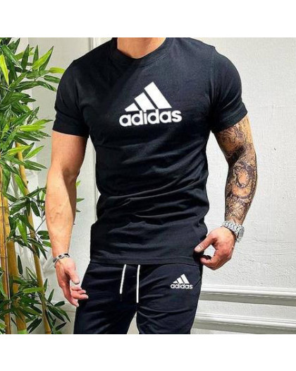 22101-1 черная мужская футболка с принтом (турецкий трикотаж, 5 ед. размеры норма: M. L. XL. 2XL. 3XL)  Футболка
