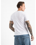 2606-10 белая футболка мужская с принтом (4 ед. размеры: M.L.XL.2XL): артикул 1120925