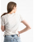 2515-5 Akkaya серая футболка женская с принтом стрейчевая (4 ед. размеры: S.M.L.XL): артикул 1119746