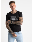 2619-16 темно-серая футболка мужская с принтом (4 ед. размеры: M.L.XL.2XL): артикул 1121047