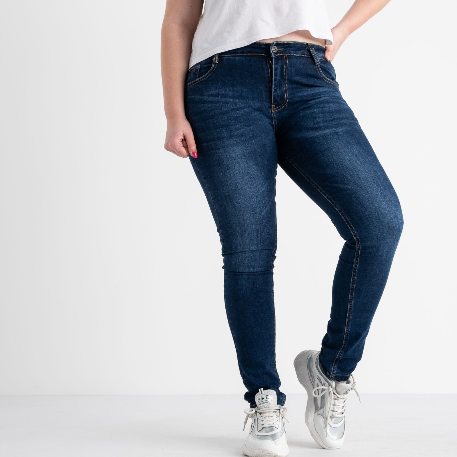 0602 Fashion Jeans джинсы батальные синие стрейчевые ( 6 ед. размеры: 31.32.33.34.36.38)