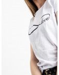 7031-10 БЕЛАЯ футболка женская с принтом (3 ед. размеры: M.L.XL): артикул 1119179