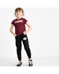 7585-1 черные спортивные брюки из двунитки на девочку 6-10 лет (5 ед. размеры: 28.30.32.34.36): артикул 1119962