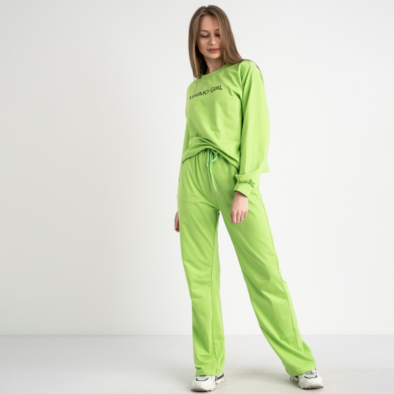 7807-4 M&C спортивный костюм женский зеленый (3 ед. размеры: универсал S-L )