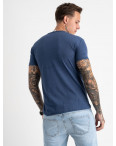 2613-14 темно-синяя футболка мужская с принтом (4 ед. размеры: M.L.XL.2XL): артикул 1120999