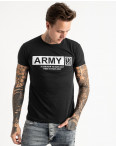 2717-1 черная футболка мужская батальная с принтом (4 ед. размеры: XL.2XL.3XL.4XL): артикул 1121505