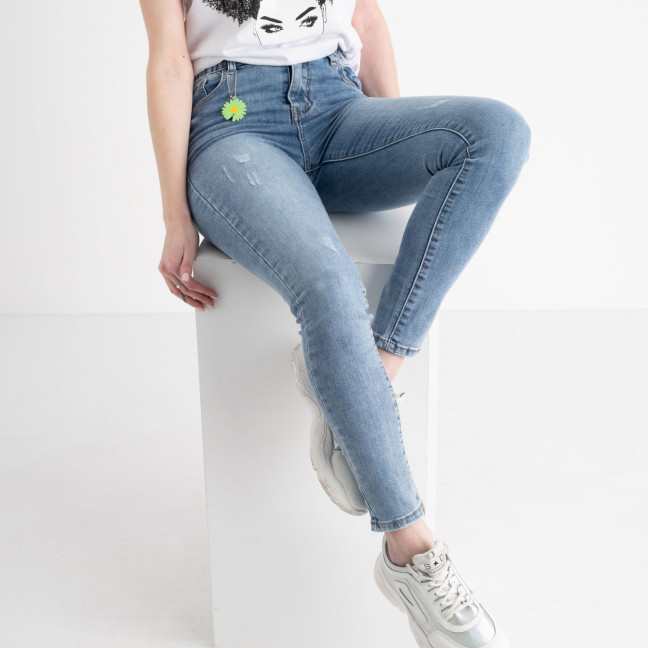 0645-4 / голубые женские джинсы (New Jeans, стрейчевые, 4ед. размеры норма: 27. 27. 28, 28) New Jeans: артикул 1161061