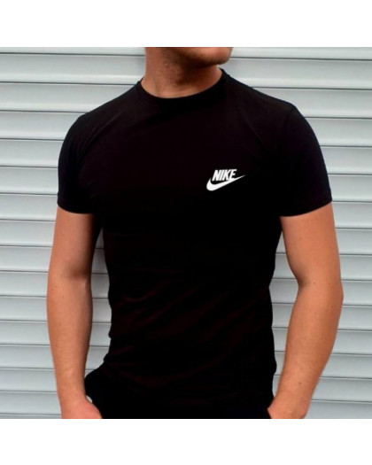 20605-1 черная мужская футболка с принтом (турецкий трикотаж, 5 ед. размеры норма: M. L. XL. 2XL. 3XL) Футболка