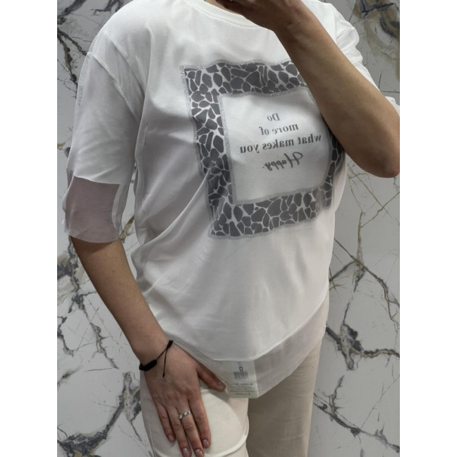 4630-10* белая женская футболка (коттон, 6 ед. размеры норма: S. M. L, дублируются) выдача на следующий день Футболка: артикул 1144596