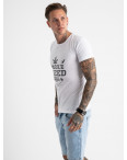 2613-10 белая футболка мужская с принтом (4 ед. размеры: M.L.XL.2XL): артикул 1121002