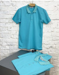 2690-2 бирюзовая рубашка поло мужская (4 ед. размеры: M.L.XL.XXL): артикул 1122527