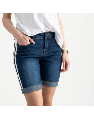 2357 Jushioumfiva шорты джинсовые с белыми лампасами котоновые (6 ед. размеры: 25.26.27.28.29.30)