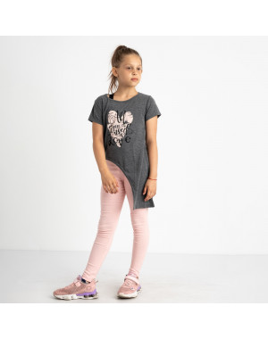 0676 футболка серая на девочку 6-8 лет (3 ед размеры: 116.122.128)