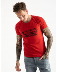 2617-3 красная футболка мужская с принтом (4 ед. размеры: M.L.XL.2XL): артикул 1121031