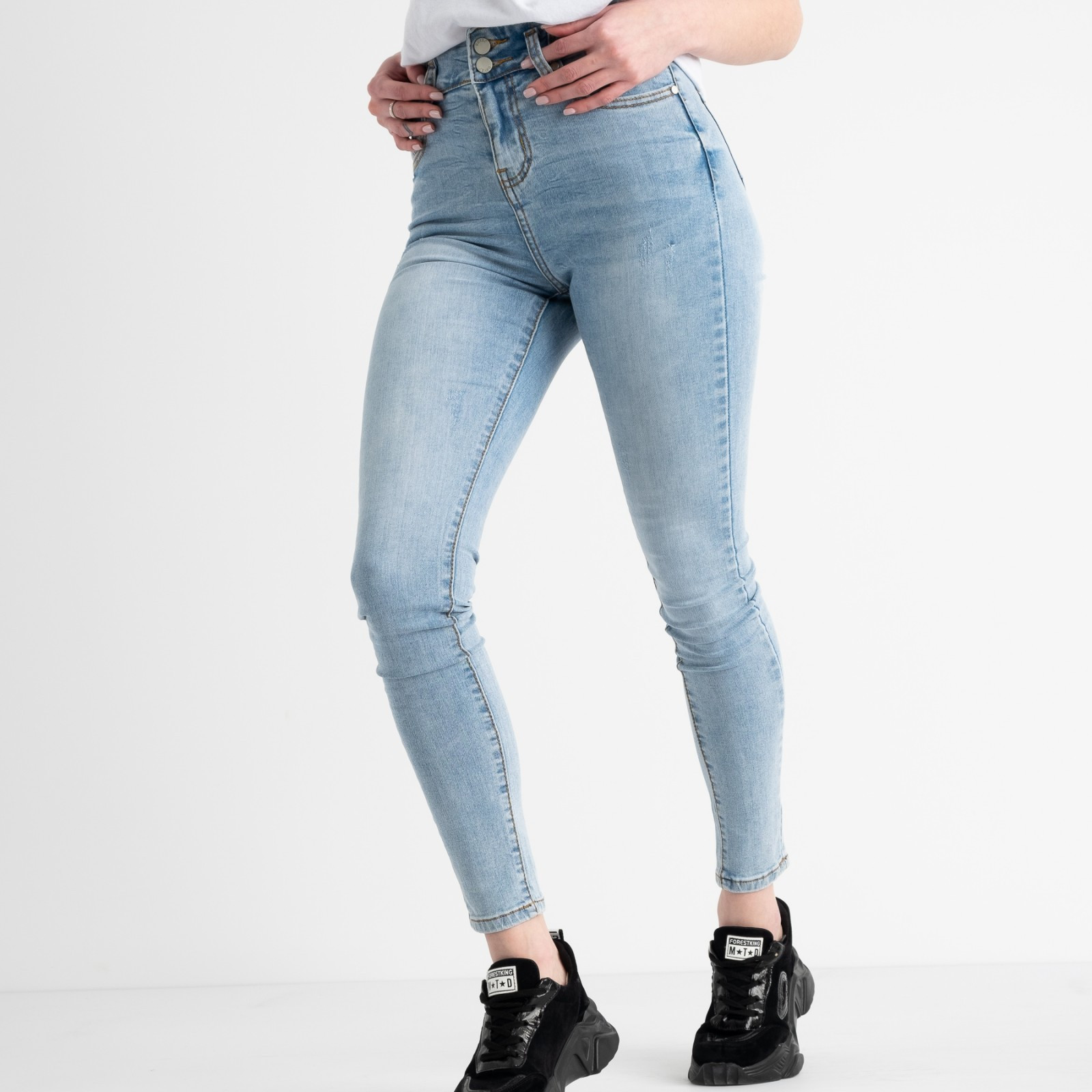 0644 New Jeans американка голубая стрейчевая (6 ед. размеры: 25.26.27.28.29.30)