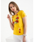 1820 желтая футболка-вышиванка женская микс моделей (5 ед. размеры: S.M.L.XL.2XL): артикул 1120651