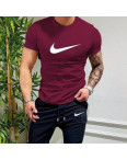 20205-3 БОРДОВАЯ футболка мужская с накаткой ( 5 ед.размеры: M. L. XL. 2XL. 3XL ): артикул 1134928