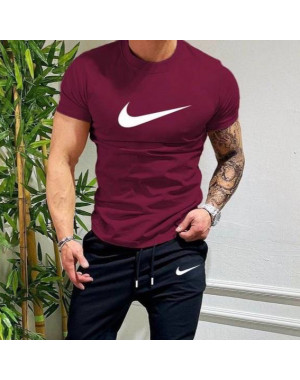 20205-3 БОРДОВАЯ футболка мужская с накаткой ( 5 ед.размеры: M. L. XL. 2XL. 3XL )