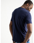 2708 синяя футболка батальная мужская с принтом (4 ед. размеры: XL.2XL.3XL.4XL): артикул 1118889