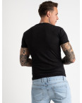 2622-1 черная футболка мужская с принтом (4 ед. размеры: M.L.XL.2XL): артикул 1121068
