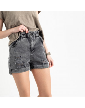 0451-2 Miss Aura шорты джинсовые серые котоновые  (9 ед. размеры: 34.36/2.38/2.40.42/2.44)