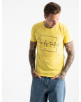 2603-6 желтая футболка мужская с принтом (4 ед. размеры: M.L.XL.2XL): артикул 1120908